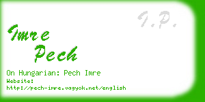 imre pech business card